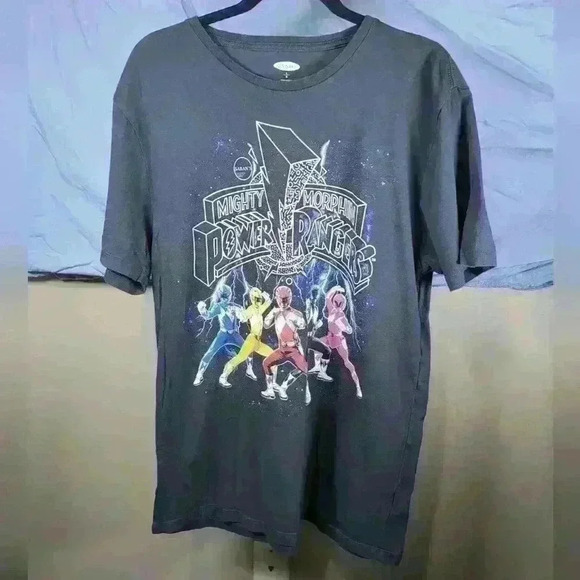 Old Navy Mens Black Large Power Rangers  T-shirt - Picture 1 of 5